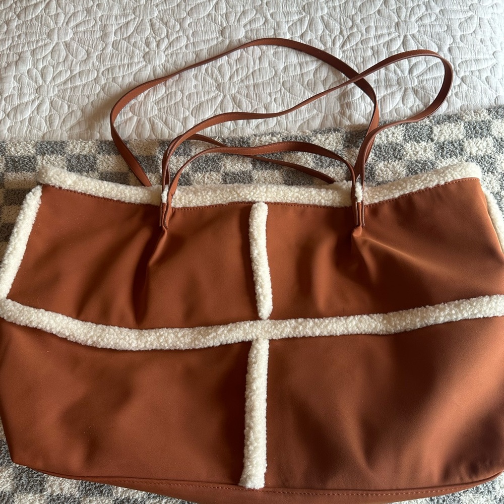 Brown and Cream Tote Bag